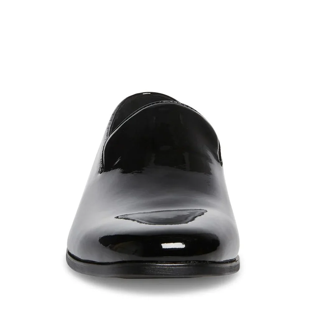 Steve Madden Men's Parigi Black Patent Slip on Formal Shoes NEW Size 7.5 - Picture 4 of 5